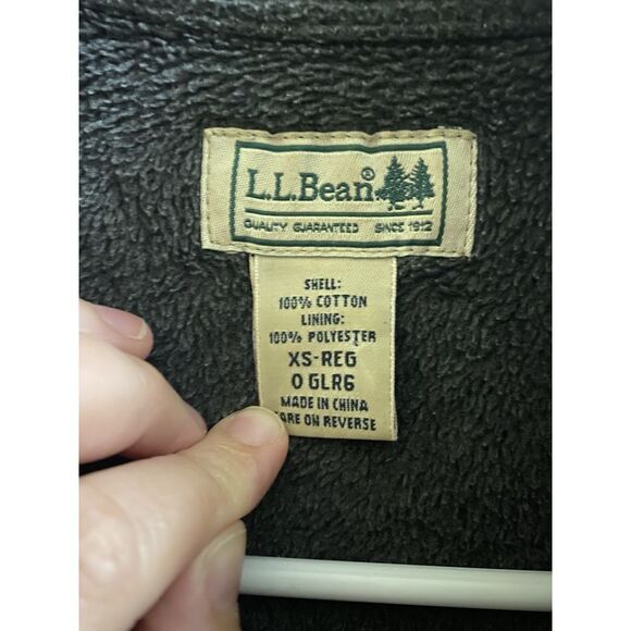 L.L. Bean Men's XS Fleece Lined Plaid Flannel Button Down Shirt Shacket Navy Red - Picture 2 of 15